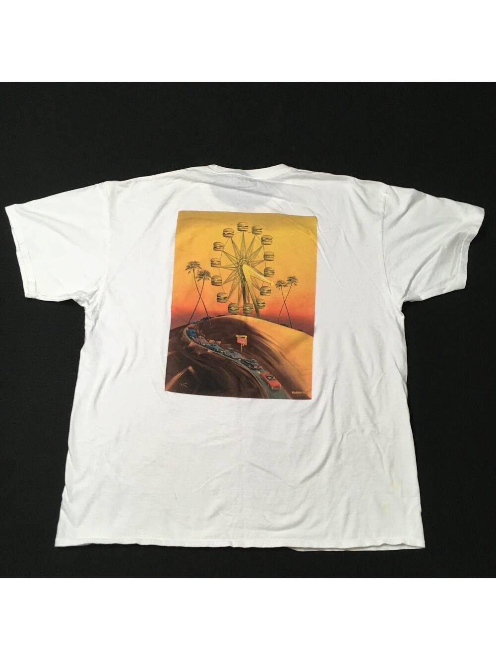 In N Out Burger 70th Anniversary Ferris Wheel T Shirt White Large Car Logo Promo